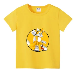 T-shirt Sonic Tails Pour Enfants Jaune A1