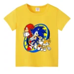 T-shirt Sonic the Hedgehog Pour Enfants Jaune A1