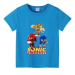 T-shirt Sonic the Hedgehog Pour Enfants Bleu A4