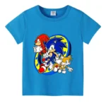 T-shirt Sonic the Hedgehog Pour Enfants Bleu A2