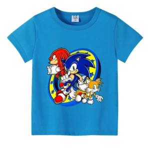 T-shirt Sonic the Hedgehog Pour Enfants Bleu A2