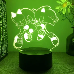 Lampe 3D Sonic et knuckles A1