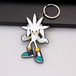 Porte-clé Silver the Hedgehog Silicone A1